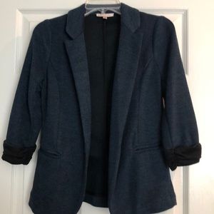 Navy blue and black blazer